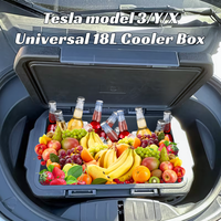 Accessoires pour camping-car : Glacière 18L pour Tesla 3XY, utilisation extérieure, pour remorque, boîte de rangement, organisateurs, mini glacière de voyage isolée