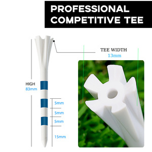<b>Golf</b> Tee 5 Prong White Striped Durable For Long Drives Professional <b>Golf</b> - Product Image 4