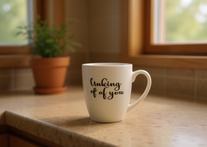 Tazza in Ceramica 460ML con Stampa di Lettere, Design Minimalista per Uso Domestico - Product Image 2