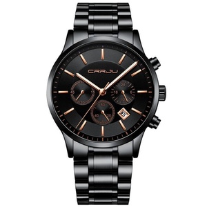 Reloj Cronógrafo Clásico para Hombre de Negocios, 3 Subesferas, 6 Agujas, Visualización de 24 Horas, Luminoso, Resistente al Agua, Correa de Acero, Reloj de Cuarzo - Product Image 6