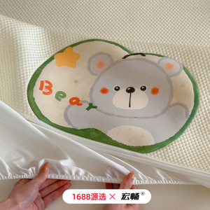 Cooling Ice <b>Silk</b> Fitted <b>Sheet</b> Set 1.2m 1.5m 1.8m Bed With Bear Applique Embroidery Summer Bedding - Product Image 4