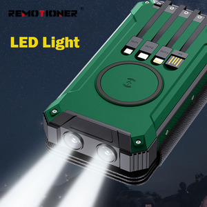 Power Bank <span class=keywords><strong>Solar</strong></span> de 20000mAh com Carregamento Rápido, Sem Fio, à Prova d'Água e Luzes LED - Product Image 4