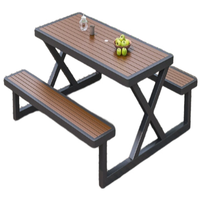 Meubles de restaurant durables et personnalisables pour la cafétéria scolaire, ensemble table et chaises, design européen moderne, construction en acier