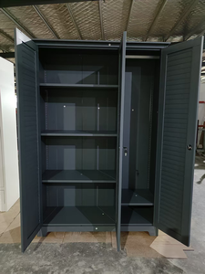 Armoire de rangement extérieure en métal robuste à 2/3 portes, imperméable, résistante au soleil, à la décomposition et à l'humidité, armoire à outils, armoire de rangement - Product Image 5