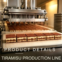 Machine automatique de dépose de tiramisu, équipement de remplissage de crème pour gâteaux, découpe ultrasonique pour cuisines centralisées