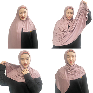 2025 Mới Nhất Chất Lượng Cao Cấp Rắn New Đến Jersey Ngay Lập Tức Một Vòng Khăn Hijab Khăn Cho Hồi Giáo Khăn Phụ Nữ Hijab - Product Image 1