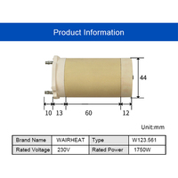 Tube chauffant 123.561 230V 1750W pour pistolet de soudage par extrusion Fusion 3C sur HDPE, PP et PVC