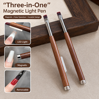 1PC Stylo magnétique 3-en-1 pour nail art, en plastique, pour photothérapie, effet œil de chat, brosse à ongles pour salon professionnel, DIY et usage domestique