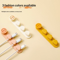 Clips adhésifs multi-usages en TPR pour organiser les câbles, fixation murale par ventouse pour câbles de données, fils de souris - Durables et peu encombrants