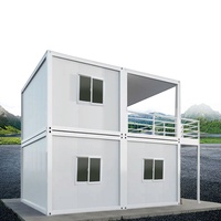 Maison préfabriquée en conteneur de 40 pieds sur deux étages, projet de maison modulaire à 4 chambres