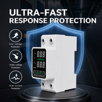 Protecteur de surtension et de sous-tension numérique réglable monophasé AVP 2P 40A 63A 80A 100A 220V 110V AC/DC