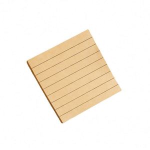 Fournitures scolaires, notes adhésives, bloc-notes en papier kraft, couleur naturelle, 3*3 pouces, auto-adhésif, 100 feuilles, matériau personnalisé, promotionnel - Product Image 6