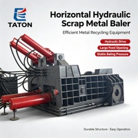 Presse à métal horizontal entièrement automatique à capacité personnalisée, haute densité, pour usine de recyclage de métaux à grande échelle
