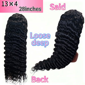 Parrucche Indiane Senza Colla con <span class=keywords><strong>Capelli</strong></span> Umani, Frontale in Pizzo Trasparente HD, Pizzo Completo 360, <span class=keywords><strong>Capelli</strong></span> Vergini Marroni per Donne, Doppia Taglia Grande/Piccola - Product Image 4