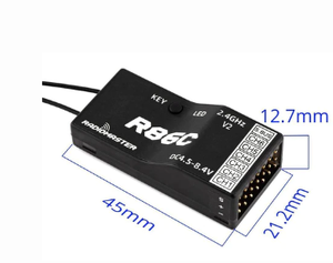 วิทยุบังคับวิทยุ RadioMaster R86C V2 รุ่นพลาสติก สำหรับโดรนแข่ง อะไหล่เสริม - Product Image 4