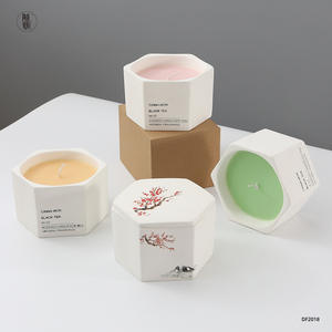 Bougie parfumée Cinna Mon, cire de soja, 14 oz, récipient en céramique avec couvercle, couleur et logo personnalisables, idéale pour un cadeau - Product Image 5