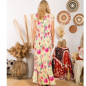 <span class=keywords><strong>Robe</strong></span> <span class=keywords><strong>longue</strong></span> grande taille à imprimé floral pour <span class=keywords><strong>femme</strong></span>, prête à être expédiée, fournie par l'usine - Product Image 3