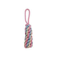 Lot de 6 jouets pour chien Macaron en corde de coton personnalisée, à mâcher, interactifs, pour l'entraînement, durables, blanc + noir, pour usage intérieur