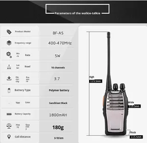 Walkie-Talkie para exteriores de alta potencia para <span class=keywords><strong>Baofeng</strong></span> 888s <span class=keywords><strong>A5</strong></span>, sitios de construcción de larga distancia para Radio S para <span class=keywords><strong>Baofeng</strong></span> - Product Image 3