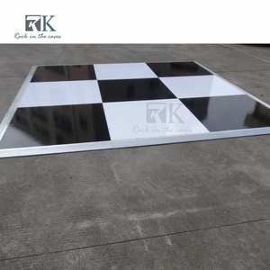 High Quality <b>White</b> and Black Panel Modern Dance Floor Panel for Wedding Decoration - Product Image 6