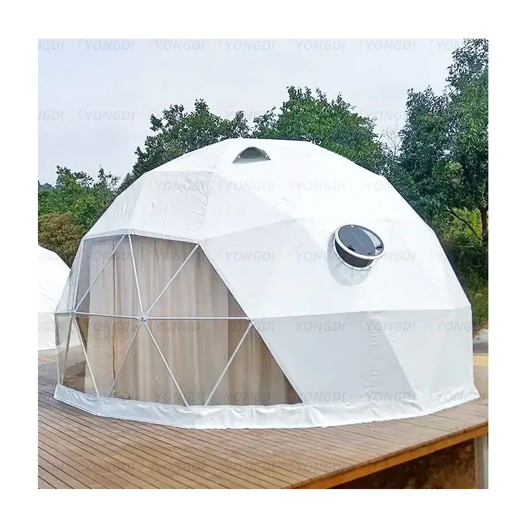 Émirats arabes unis géodésique camping igloo tente hôtel 3M 7M 8M extérieur dôme rond abri maison kit avec salle de bain