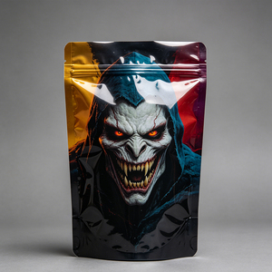 Custom Printed Security Zipper Plastic Packaging sealed Gummy Candy Edible Matte Holographic Die-cutting 3.5g Anti Odor Mylar - Product Image 4
