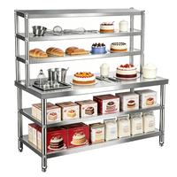 Table de travail de cuisine professionnelle en acier inoxydable 304 Chujuren personnalisée avec étagère inférieure pour buffet, bar et restaurant