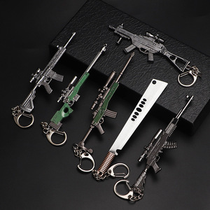 Pub playerunknown Survival gà ăn Elite Súng Keychain M416 hợp kim vũ khí mô hình ngoại vi 98k Đồ chơi Mặt dây chuyền Keychain - Product Image 5
