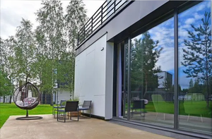 Hiện đại đôi kính Tempered Kính trượt Patio cửa hợp kim nhôm bão cách âm tính năng có thể gập lại cho phòng khách - Product Image 6