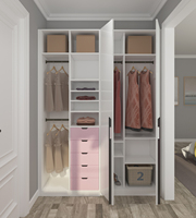 Ensemble de chambre à coucher moderne de luxe avec un dressing extensible en bois durable et portable pour un usage domestique