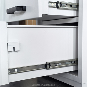 Modern 4-<b>Drawer</b> Metal <b>File</b> <b>Cabinet</b> <b>2</b>-Hour Fire Resistant for Home Office Workshop Hotel Gym School Living Room - Product Image 3