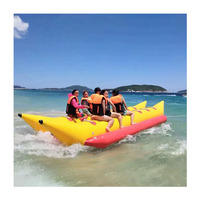 Bateau gonflable à pédales pour 4 personnes, bateau de pêche à la mouche, bateau banane, minimum 4 personnes
