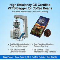 Machine VFFS de qualité alimentaire à haute efficacité avec purge de gaz, scellage hermétique sans outil et nettoyage rapide pour ensacheuse de grains de café CE