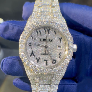 Nueva Llegada Bling Full Iced Out Diamond Relojes Hip Hop Lujo VVS1 Moissanite Relojes Automáticos - Product Image 1