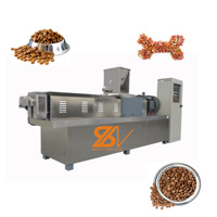 Ligne de production de machines à fabriquer des aliments pour animaux de compagnie (chiens, chats, poissons) de haute qualité, professionnelles, automatiques, avec extrudeuse à double vis complète