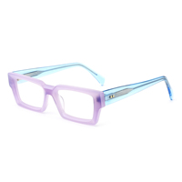 Montures de lunettes de soleil rectangulaires classiques noires pour hommes, protection UV400, lunettes en acétate rétro rectangulaires