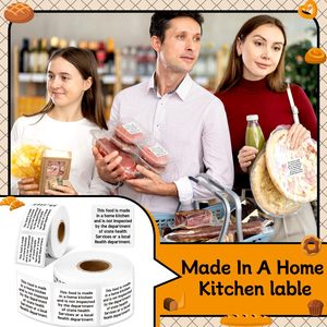 Etiquetas cuadradas de 1.5” para alimentos, impresas térmicamente, para panadería casera, pan, masa madre y empaques de alimentos caseros - Product Image 6