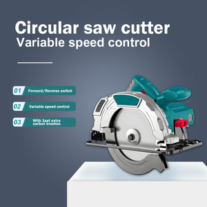 High <b>Power</b> 1300W Electric Circular Saw with 185mm Blade, Forward/Reverse Switch, Variable Speed Control & Extra Carbon <b>Brushes</b> - Product Image 2