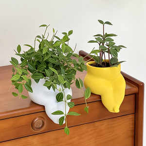 Vase en résine au design créatif et original, écologique et durable, en forme de jambe de fesseux, pour la décoration de la maison et du jardin, pots et jardinières à fleurs - Product Image 5