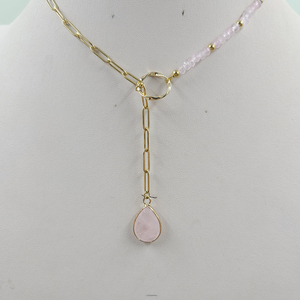 สร้อยคอโซ่อัญมณีคลิปกระดาษสแตนเลส, สร้อยคอจี้หยดน้ำตาสร้อยคอแถบรัด Mobius - Product Image 6