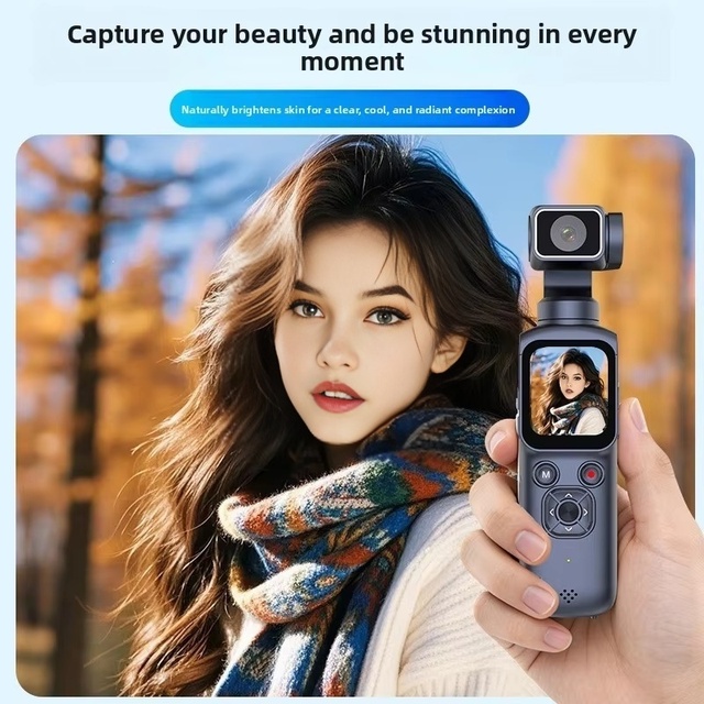 New Handheld Camera Gimbal Pocket Sports Anti-Shake 4K HD WIFI Transmission TF Card 180 Wide Angle CMOS Sensor 1.72 Inch