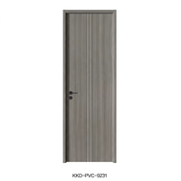 Portes intérieures en PVC imitation bois pour salle de bain, portes modernes résistantes à l'humidité pour la maison
