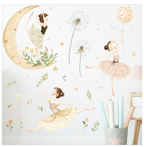 Autocollants muraux 3D en forme de pissenlit pour filles, autocollants en PVC auto-adhésifs 30x90cm pour <span class=keywords><strong>chambre</strong></span> de filles, décoration murale pour <span class=keywords><strong>chambre</strong></span> d'enfants - Product Image 3