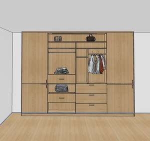 Nuevo Armario Moderno para Dormitorio y Vestidor, Armario de Diseño de Madera Hecho a Medida - Product Image 3