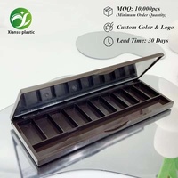 Kotak Kemasan Kosmetik Rias Mata & Pipi Sepuluh Warna Ramah Lingkungan Berbahan ABS Bentuk Persegi Panjang, Posisi Kuas CD Tinggi, Grosir