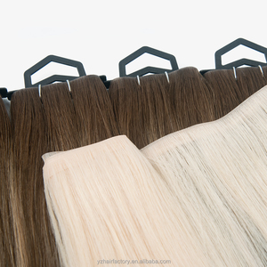 Extensions de cheveux humains russes à bandes adhésives en PU invisible, tissage cutané invisible injecté - Product Image 6