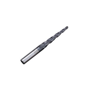 Fraise à queue sphérique AITiN de haute qualité Marie <span class=keywords><strong>Jay</strong></span>'s, à col long, 2 cannelures, HRC55-65, en carbure monobloc, 35° d'hélice, pour fraisage en montée - Product Image 4