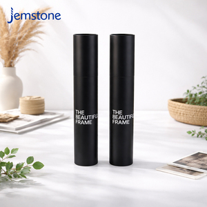 Boîte en tube de carton kraft écologique avec logo personnalisé, tube en papier noir pour l'expédition, emballage cylindrique imprimé pour cosmétiques et vêtements - Product Image 6