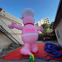 Fabriqué en usine Airart publicité gonflables personnage de dessin animé gonflable figure de cochon gonflable géant pour la promotion