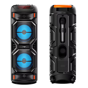 Altavoz de graves TWS de <span class=keywords><strong>doble</strong></span> bocina de 8 pulgadas con modo dual 5,0, salida de 30-50W, 2 micrófonos, luces de colores RGB portátiles - Product Image 4